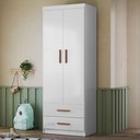 Ver imagem 1 de Guarda Roupa Infantil Ônix Branco/nature - Peternella
