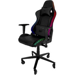 Cadeira Gamer Giratória Reclinável RGB Couro Sintético Preto Draxen - Dn1 - 2 Cadeira Gamer Giratória Reclinável RGB Couro Sintético Preto Draxen - Dn1 - 2