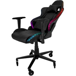 Cadeira Gamer Giratória Reclinável RGB Couro Sintético Preto Draxen - Dn1 - 3 Cadeira Gamer Giratória Reclinável RGB Couro Sintético Preto Draxen - Dn1 - 3