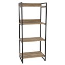 Ver imagem 6 de Kit 2 Estante Livreiro Prisma Estilo Industrial 60cm 4 Prateleiras C08 Carvalho - Mpozenato