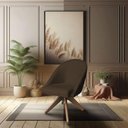 Ver imagem 3 de Kit 6 Poltronas Cadeira Giratória Bela Suede Base Madeira Marrom Pallazio