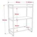 Ver imagem 5 de Kit 3 Estantes Livreiro Multiuso Prisma Estilo Industrial 80cm 3 Prateleiras C08 Carvalho -