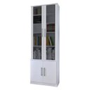 Ver imagem 1 de Estante Livreiro Multiuso 4 Portas Vidro Fumê Legend F04 Branco - MPozenato