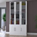 Ver imagem 2 de Estante Livreiro Multiuso 6 Portas Vidro Fumê Legend F04 Branco - Mpozenato