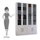Ver imagem 4 de Estante Livreiro Multiuso 8 Portas Vidro Fumê Legend F04 Branco - Mpozenato