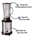 Ver imagem 5 de Liquidificador Industrial 2l Alta Rotaçãoinox 18000rpm Jl Colombo:127v