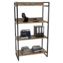 Ver imagem 3 de Kit 3 Estantes Livreiro Multiuso Prisma Estilo Industrial 80cm 4 Prateleiras C08 Carvalho -