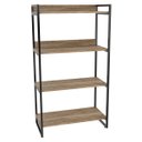 Ver imagem 6 de Kit 3 Estantes Livreiro Multiuso Prisma Estilo Industrial 80cm 4 Prateleiras C08 Carvalho -