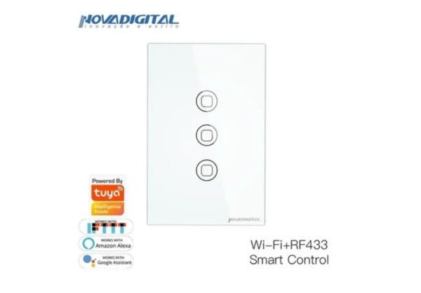 Interruptor 3 Botões Touch Wi-fi Rf 433mhz Novadigital Tuya - 2