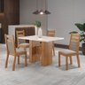 Mesa de Jantar 4 Lugares Blanc Mel/blonde/perola - Viero Móveis - 1