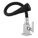 Ver imagem 2 de Torneira Bancada Gourmet Quadrada Mangueira Silicone Ducha:Preto