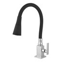 Ver imagem 1 de Torneira Bancada Gourmet Quadrada Mangueira Silicone Ducha:Preto