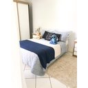 Ver imagem 5 de Manta Xale para sofá e cama 1,50x2,20m AZUL MARINHO tear artesanal decorativa protetora