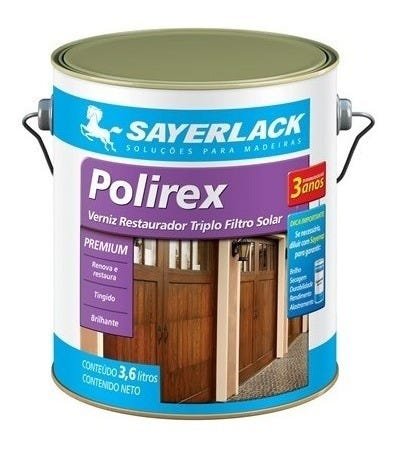 Verniz Polirex Brilhante Restaurador Mogno 3,6l Sayerlack:Mogno/Brilhante - 3