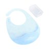 Babador de Silicone Translúcido com Case Azul - Pimpolho - 1