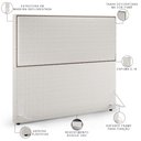 Ver imagem 4 de Cabeceira Box Casal King Com Tachas 195 cm Vicenza L02 Bouclê Cru - Lyam Decor