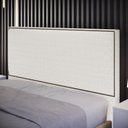 Ver imagem 3 de Cabeceira Box Casal King Com Tachas 195 cm Vicenza L02 Bouclê Cru - Lyam Decor