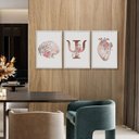 Ver imagem 3 de Kit 3 Quadros para Decoração Clinica Psicologia Flores Sala