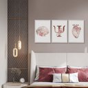 Ver imagem 2 de Kit 3 Quadros para Decoração Clinica Psicologia Flores Sala