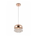 Ver imagem 1 de Luminária Pendente de Cristal Luxo Ouro Brilho Led 3x1