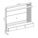 Ver imagem 4 de Home Railay Decorativo Ripado Painel Suspenso 180cm p/TV até 65 Polegadas Offwhite/Freijó G73 - Gran