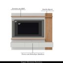 Ver imagem 3 de Home Railay Decorativo Ripado Painel Suspenso 180cm p/TV até 65 Polegadas Offwhite/Freijó G73 - Gran