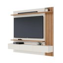 Ver imagem 1 de Home Railay Decorativo Ripado Painel Suspenso 180cm p/TV até 65 Polegadas Offwhite/Freijó G73 - Gran