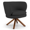 Ver imagem 2 de Kit 2 Poltronas Decorativas Melissa Base Giromad Giratória C-465 Linho Chumbo - Domi