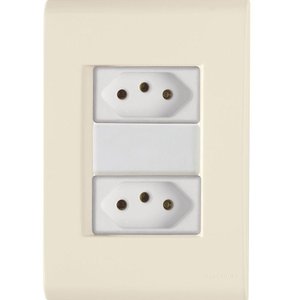 Cj Duas Tomadas Dupla 10a Liz Bege Tramontina Completo Pronto Tramontina