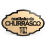 Placa Cantinho Do Churrasco Madeira mdf - Fundo madeira natural com letras pretas - 1
