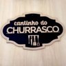 Placa Cantinho Do Churrasco Madeira mdf - Fundo preto com letras madeira natural - 1