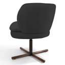 Ver imagem 4 de Kit 2 Poltronas Decorativas Melissa Base Xis Giratória C-465 Linho Chumbo - Domi