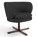 Ver imagem 2 de Kit 2 Poltronas Decorativas Melissa Base Xis Giratória C-465 Linho Chumbo - Domi