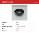 Ver imagem 6 de Bandeja Decorativa de Metal Preto 6x18x18cm Servir Mesa Organizar Café Aparador