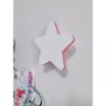 Kit 3 Ganhos pendurador de Estrela Mdf Laminado - Rosa - 6