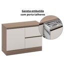 Ver mais imagens de Cozinha Modulada Etna Flex 6 Portas 4 Prateleiras MDP 258cm Carvalho Pallazio