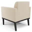 Ver imagem 5 de Poltrona Decorativa Base Madeira Preto Maressa Suede Bege - Ibiza