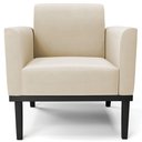 Ver imagem 7 de Poltrona Decorativa Base Madeira Preto Maressa Suede Bege - Ibiza