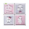 Kit 4 Quadros Menina com figuras e nome em relevo Mdf laminado - 1