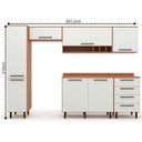 Ver imagem 3 de Cozinha Compacta 6 Peças 7 Portas 4 Gavetas Evolution Plus Branco/Freijó/Off-White
