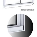 Ver imagem 5 de Janela de Alumínio de Correr Lateral 2 Folhas Móveis 100x150cm Lucasa Ideale Branco