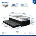 Ver imagem 3 de Cama Box Baú com Colchão de Molas Ensacadas Double Face Essence Probel + Auxiliar Solteiro 88cm