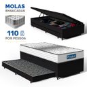 Ver imagem 2 de Cama Box Baú com Colchão de Molas Ensacadas Double Face Essence Probel + Auxiliar Solteiro 88cm
