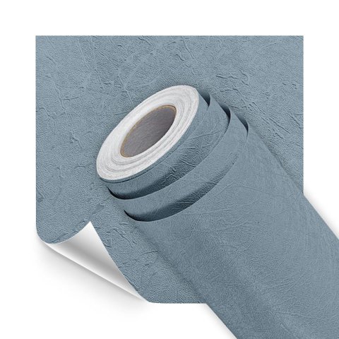 Papel de Parede Adesivo Lavavel Texturizado Rabiscado Ilha Azul 500x60cm