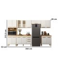 Ver imagem 4 de Cozinha Modulada 6 Peças 17008 Freijo Off White Cristal Nicioli