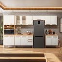 Ver imagem 2 de Cozinha Modulada 6 Peças 17008 Freijo Off White Cristal Nicioli