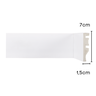 Rodape Poliestireno 7cm Branco Liso 2,40 Metros 5189 - 2