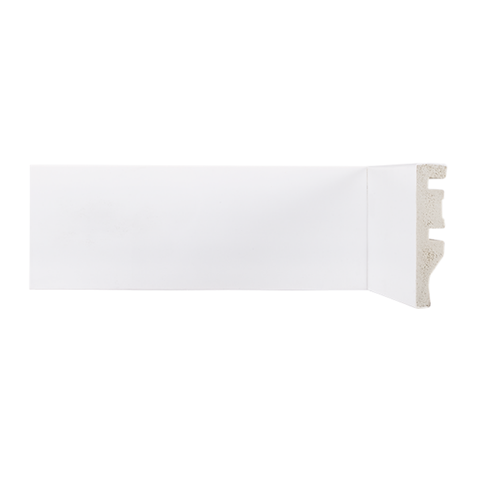 Rodape Poliestireno 7cm Branco Liso 2,40 Metros 5189