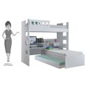 Ver imagem 4 de Treliche Multifuncional com Escrivaninha Faces F04 Branco - Mpozenato