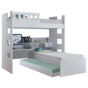 Ver imagem 2 de Treliche Multifuncional com Escrivaninha Faces F04 Branco - Mpozenato